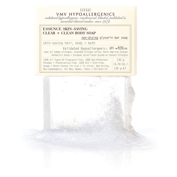 Essence SkinSaving Clear + Clean Body Soap NonDrying Glycerin Bar S VMV Hypoallergenics