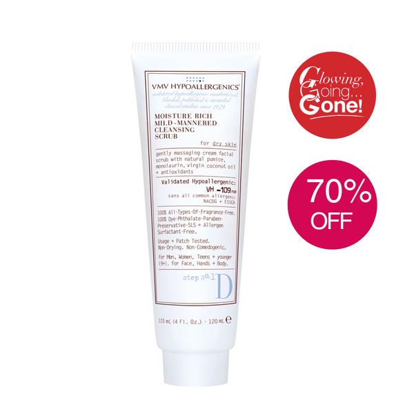 Moisture Rich Mild-Mannered Cleansing Scrub for Dry Skin