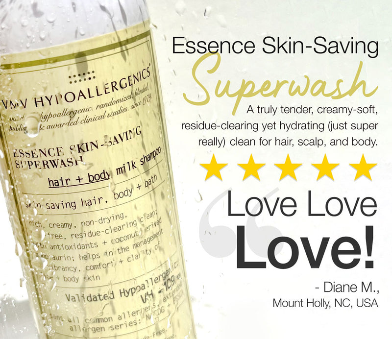 VMV Hypoallergenics Essence Skin-Saving Superwash Hair & Body Milk Shampoo - 16.9 fl oz bottle