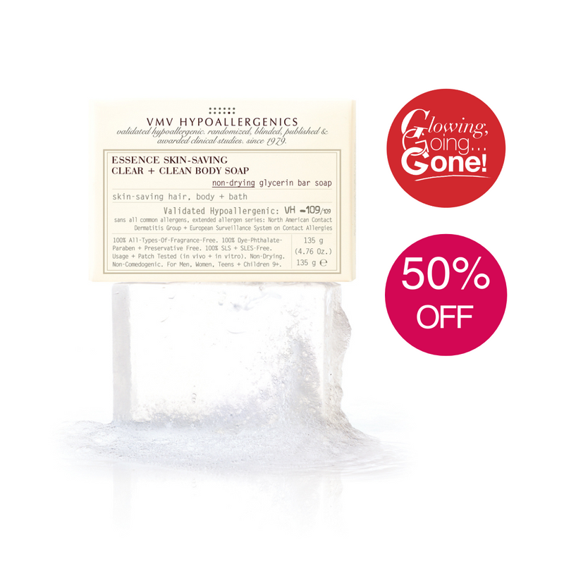 Essence Skin-Saving Clear + Clean Body Soap: Non-Drying Glycerin Bar Soap